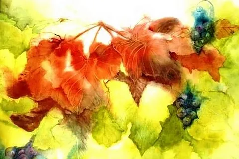 Le Pic saint Loup aquarelle
