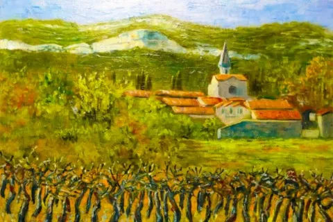 Saint Bauzille de Montmel Aquarelle